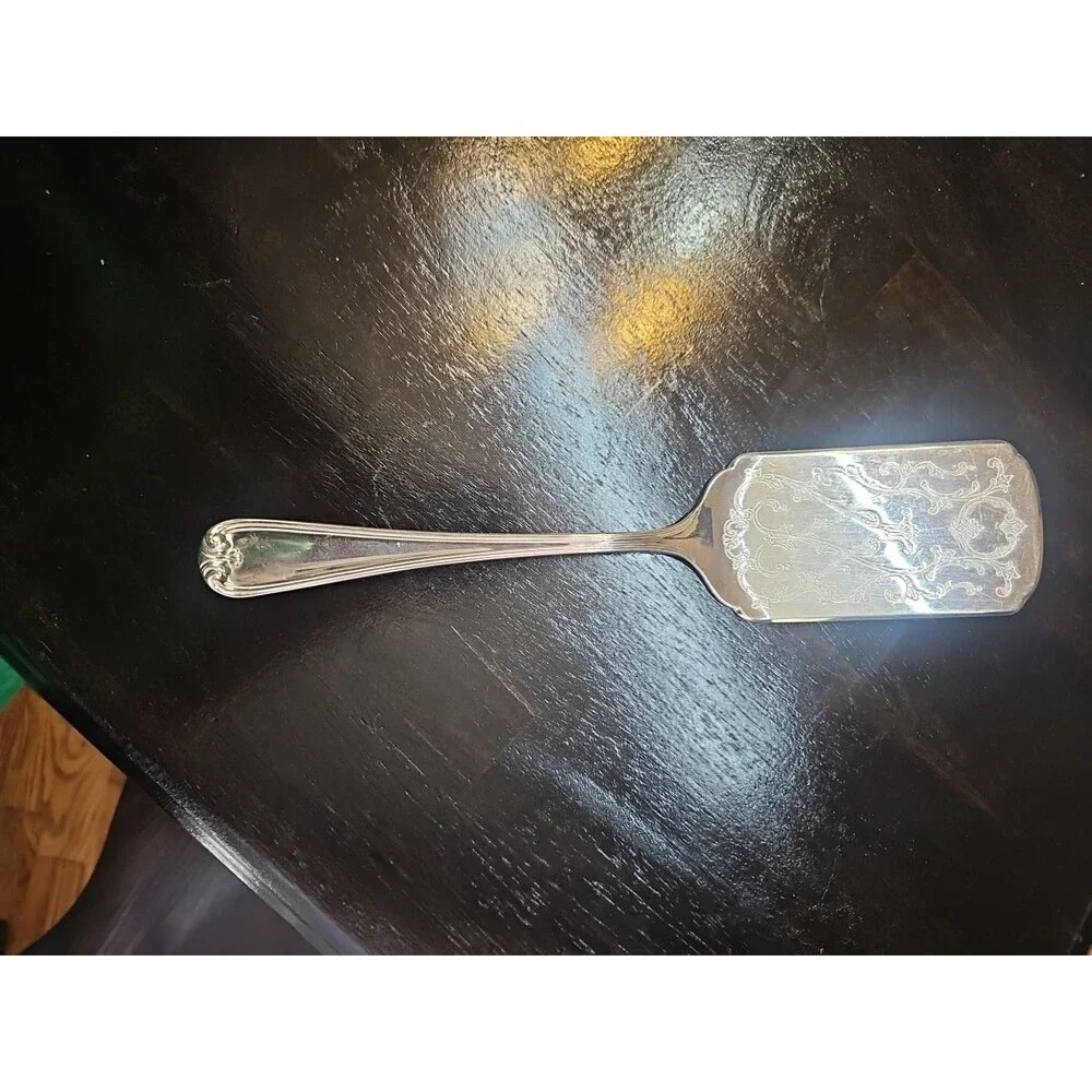 Gorham Heritage Cake Pie Server Silverplate Italy Ornate Engraved Vintage